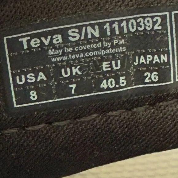 Teva Meacham Hiking Black Sandals Men’s Size 8
