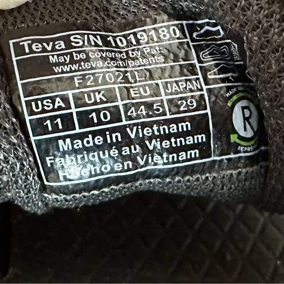 Teva Men's Omnium 2 Water Resistant Athletic Sandals, Size 11