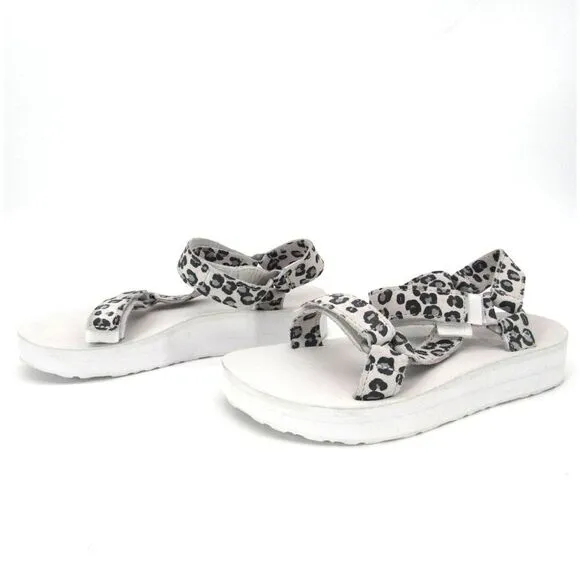 TEVA MIDFORM UNIVERSAL LEOPARD SANDALS SZ 5