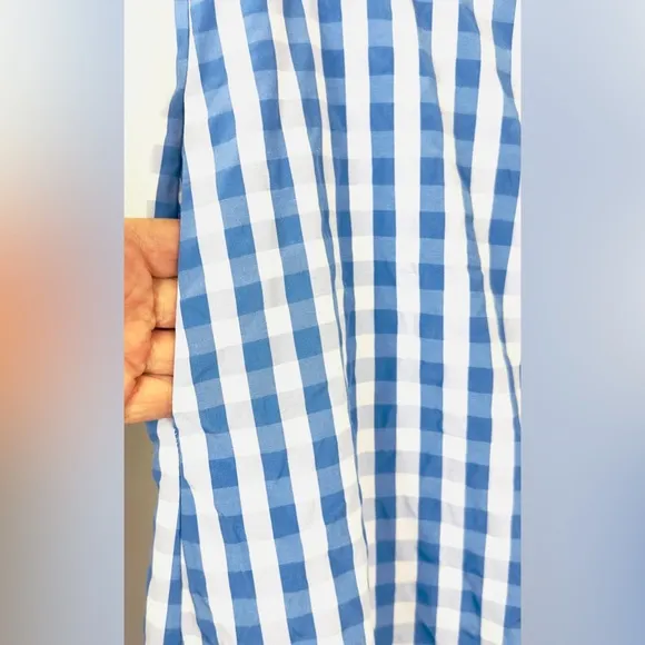 Thakoon Blue Gingham Asymmetrical Faux Wrap Skirt   Size 8  Excellent Condition