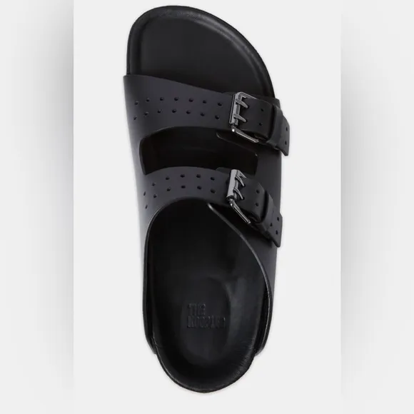 The Kooples Men’s Black Leather Double Strap Sandals FR 42 = US 9 NEW IN BOX!