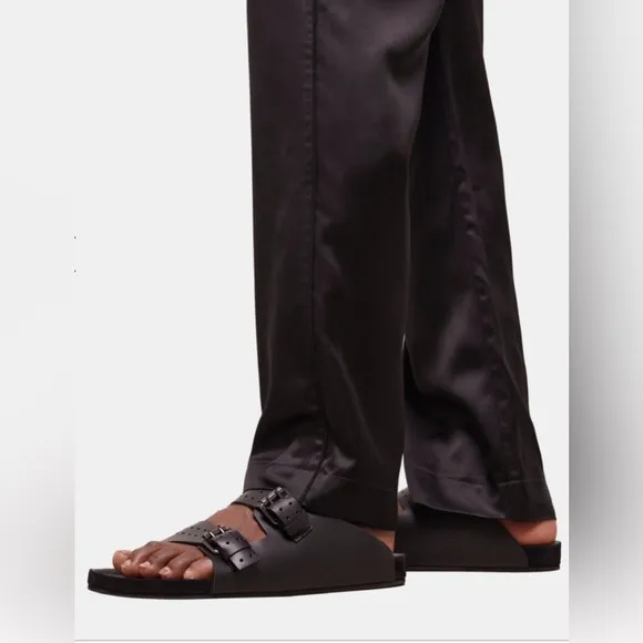 The Kooples Men’s Black Leather Double Strap Sandals FR 42 = US 9 NEW IN BOX!