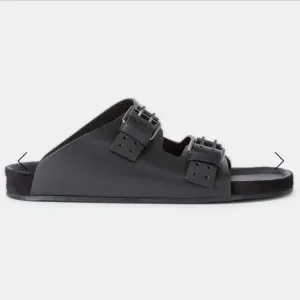 The Kooples Men’s Black Leather Double Strap Sandals FR 42 = US 9 NEW IN BOX!