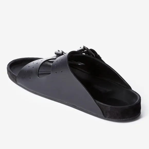 The Kooples Men’s Black Leather Double Strap Sandals FR 42 = US 9 NEW IN BOX!