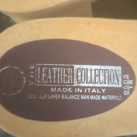 The Leather Collection Vintage Slip-On Leather Clog/Open Toe Sandal Size 6 (37)
