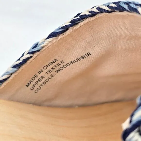 The Sak Ella Wooden Platform Sandals Slip In Crochet Clog MSRP $99 Women's 10