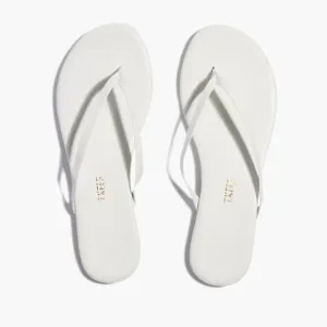 Tkees LILY Beach Vegan Leather Thong Flip Flow Sandals Size 10 White