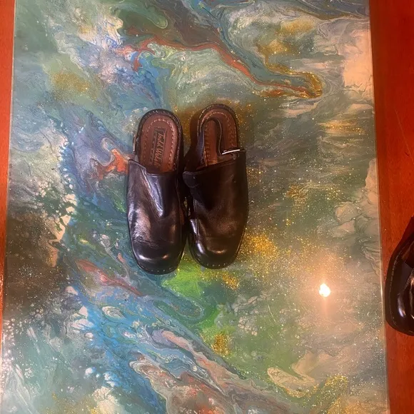 TODD WELSH NET YORK Black Leather Slip-On Shoes 9 1/2 USA 11 1/2