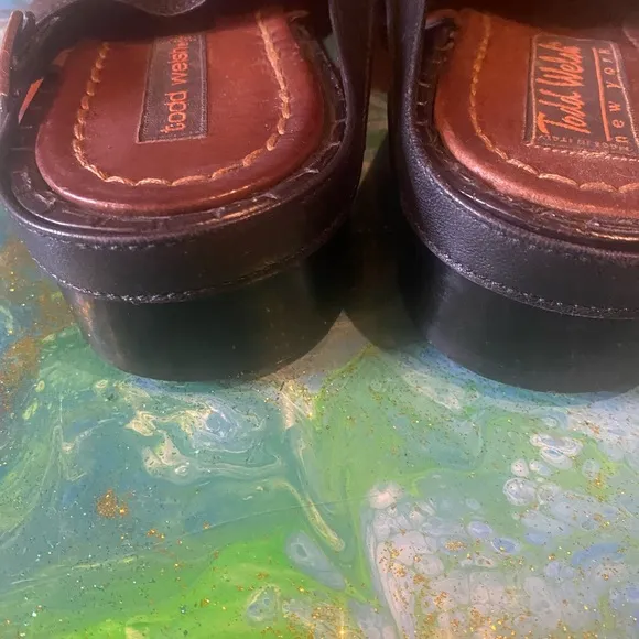 TODD WELSH NET YORK Black Leather Slip-On Shoes 9 1/2 USA 11 1/2