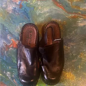 TODD WELSH NET YORK Black Leather Slip-On Shoes 9 1/2 USA 11 1/2