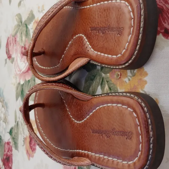 Tommy Bahama Men's Anchors Away Brown Genuine Leather Sandals Size 9