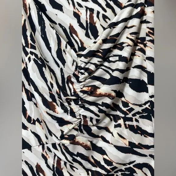 TORRID Maxi Studio Knot Long Sleeve Dress Zebra Watercolor Size 4X