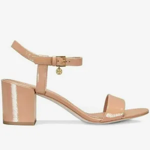 Tory Burch &quot;Laurel&quot; Patent Leather Pump Ankle Strap Sandal Nude | Women's Size 8
