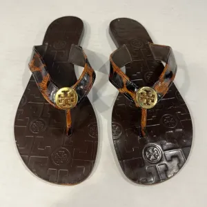 Tory Burch Brown and Orange Sandals
