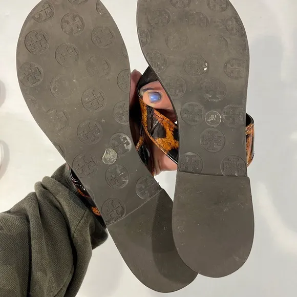 Tory Burch Brown and Orange Sandals