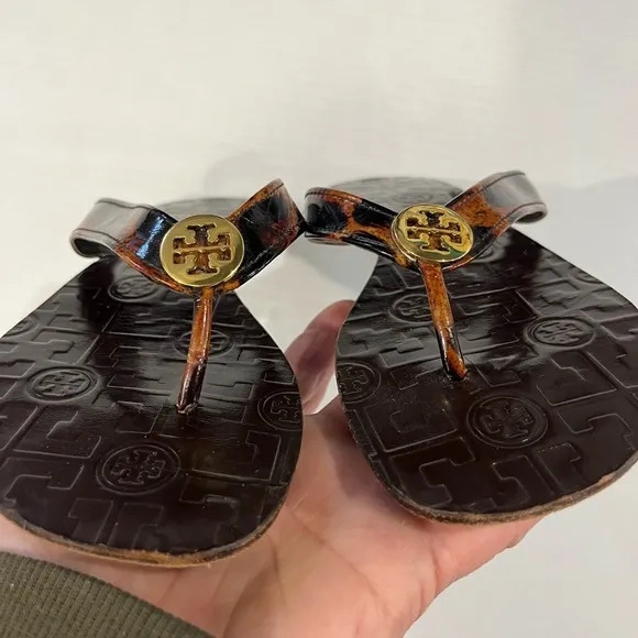 Tory Burch Brown and Orange Sandals