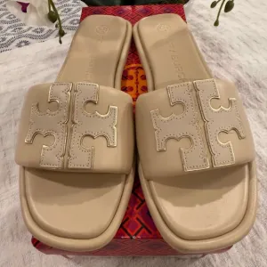 Tory Burch Double T Sports Slide Sandals, size 8, New with Box