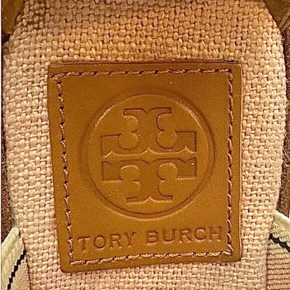 Tory Burch Frieda 50mm Espadrille Wedge Sandal Size 8 M Color Blush Stripe/Tan