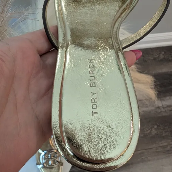 Tory Burch Geo Bombay Miller Low Heel Sandals with Square Toe