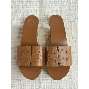 Tory Burch Ines Wedge Sandals, New Without Box, With Medallion Size 8