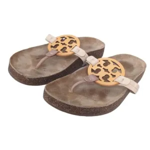 Tory Burch Miller Cloud Sandal Leather Milti/Cork Womens Size 8