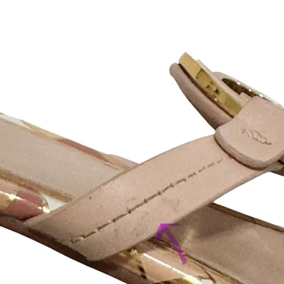 Tory Burch Miller Enamel Seashell Pink Slide Sandal Size 8