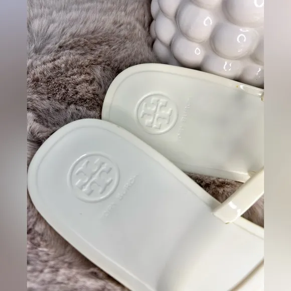 TORY BURCH Miller Jelly Sandals in Ivory Coast