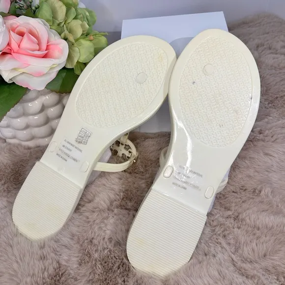 TORY BURCH Miller Jelly Sandals in Ivory Coast