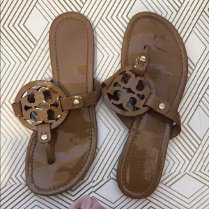 Tory Burch Miller Tan/Brown Sandals - size 7