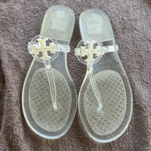 Tory Burch Mini Miller White Clear Sandals 7