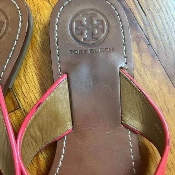 Tory Burch red flower sandals size 8