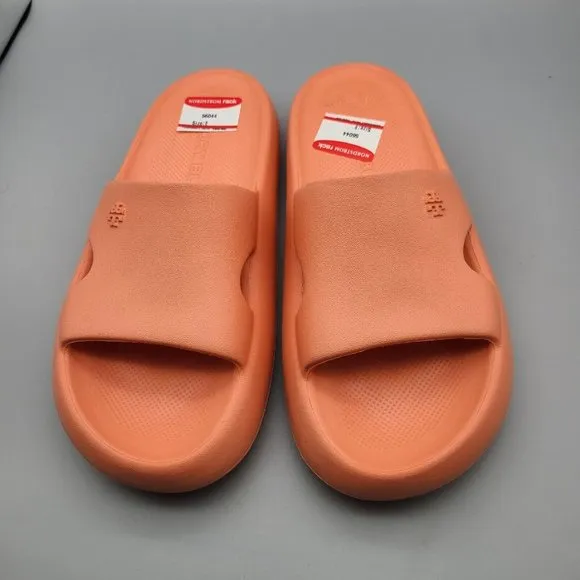 Tory Burch Shower sandals slide EVA Coral pink flip flops Shoes sz 8-9 new