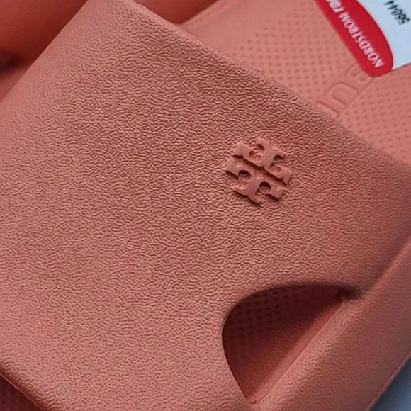 Tory Burch Shower sandals slide EVA Coral pink flip flops Shoes sz 8-9 new