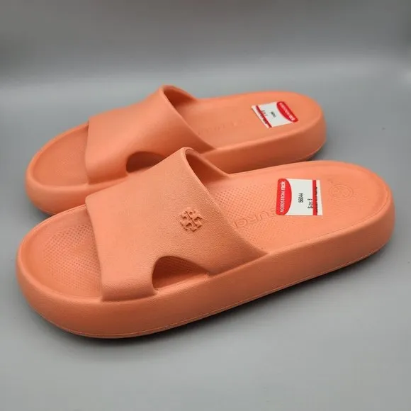 Tory Burch Shower sandals slide EVA Coral pink flip flops Shoes sz 8-9 new