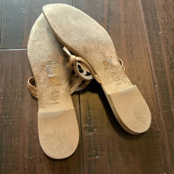 Tory Burch Tan Medallion Sandals