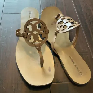 Tory Burch Tan Medallion Sandals