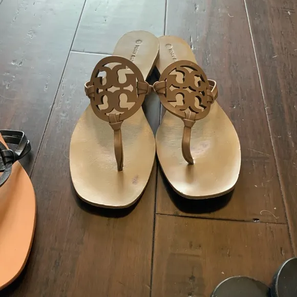 Tory Burch Tan Medallion Sandals