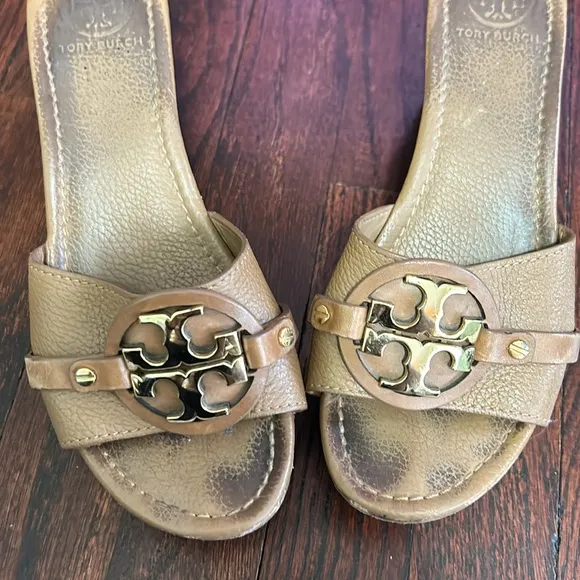 Tory Burch Tan Wedge Sandals