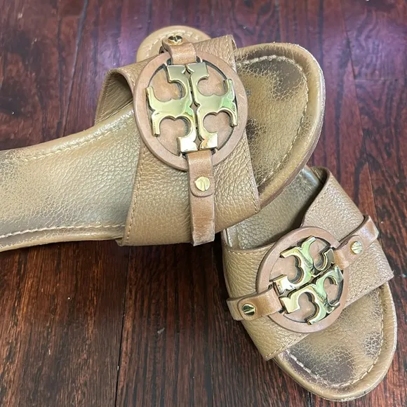 Tory Burch Tan Wedge Sandals