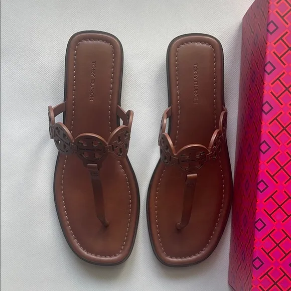 Tory Burch Tiny Miller Thong Calf Leather Sandals