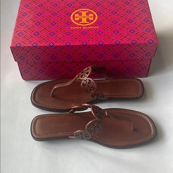 Tory Burch Tiny Miller Thong Calf Leather Sandals
