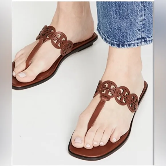 Tory Burch Tiny Miller Thong Calf Leather Sandals