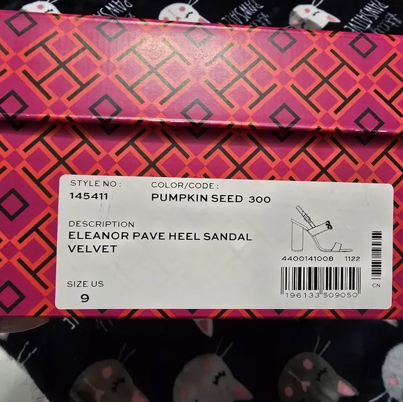 Tory Burch Velvet Pave Heel Sandals