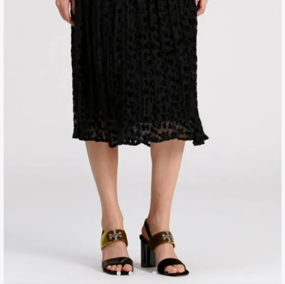 Tory Burch Velvet Pave Heel Sandals