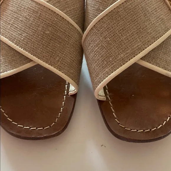 Tory Burch Women's Tan and Cream Sandals