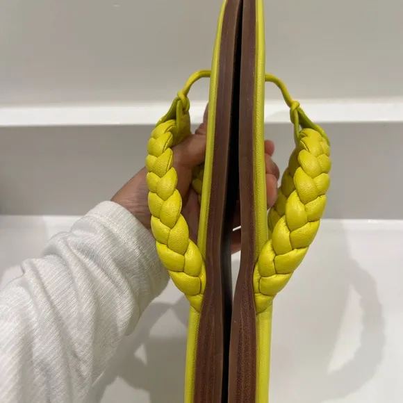 Tory Burch Yellow Braided Sandals
