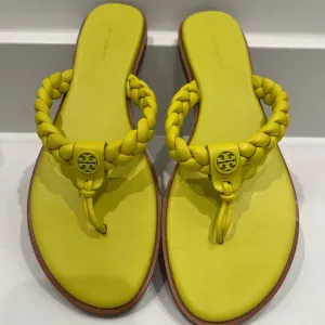 Tory Burch Yellow Braided Sandals