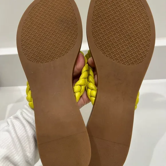 Tory Burch Yellow Braided Sandals