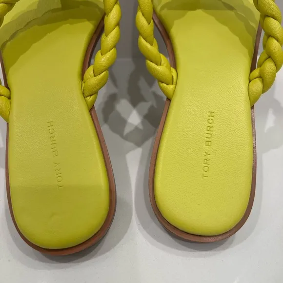 Tory Burch Yellow Braided Sandals