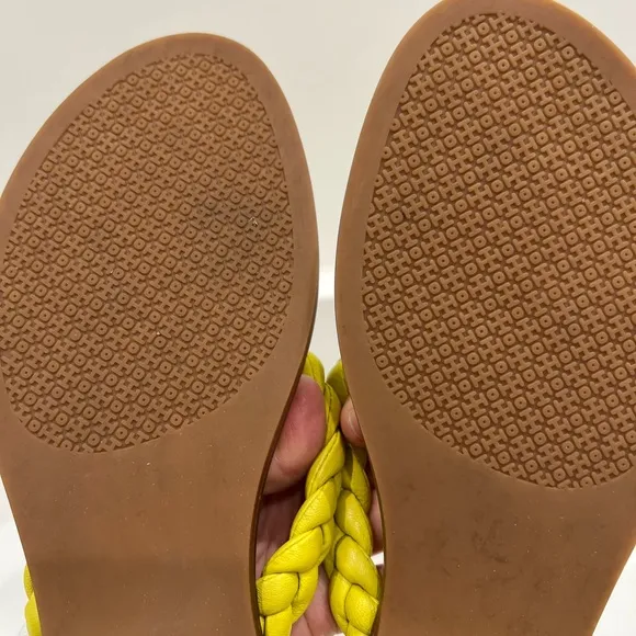 Tory Burch Yellow Braided Sandals